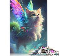 Süßes buntes Kätzchen, 1000-teiliges Puzzle, Weihnachtsgeschenke, Papierpuzzle für Teenager, lustiges Puzzle, 1000 Teile (75 x 50 cm)