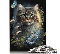 Süßes Kätzchen-Puzzle, 1000 Teile, für Erwachsene und Teenager ab 12 Jahren, Weihnachtsgeschenke, 1000 Teile (75 x 50 cm)