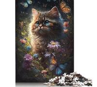 Süßes Kätzchen-Puzzle für Erwachsene, 1000-teiliges Puzzle für Teenager ab 12 Jahren, Weihnachtsgeschenke, 1000 Teile (75 x 50 cm)