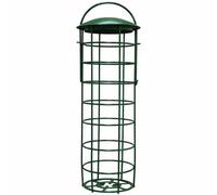 Suet Fat Ball Feeder Wild Garden Birds Hanging Loop Metal Green