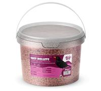 Suet Shop - Peanut & Berry Flavoured Suet Pellets, 3kg Resealable Tub - Wild Bird Food Enriched with Human Grade Beef Tallow, High in Energy & Protein - All-Season Bird Feed - Manufactured In The UK