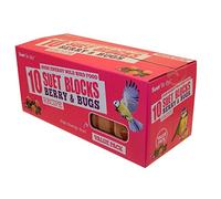 Suet To Go Berry and Bugs Suet Block Wild Bird Treat, 10 x 300 g