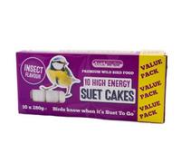 Suet To Go Insect Suet Cakes Value Pack for Birds - 10 x 280g