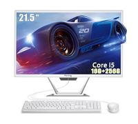suevery All-in-One PC 21.5 AIO Desktop Computer Core I5, 256G SSD 16G RAM, HD Webcam, Wi-Fi6, 1080P Gaming All in One 22" FHD Business Display for Home Office with Keyboard & Mouse