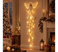 Sueving Angel Blessing Wall Light, Led Starfall Effect Celestial Angel Figurine For Bedroom Living Room Entryway, Indoor Decoration