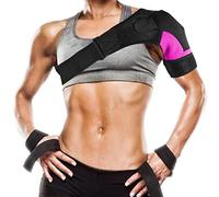 Suevut Adjustable Shoulder Strap Compatible with Left and Right Shoulders Breathable Diving Fabric With Ice Pad Pocket With Breathable Holes With Hook-and-loop Suitable for Sports and Exercise (Pink)