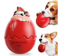 Suevut Dog Treat Ball - Interactive Dog Treat Dispenser Toy for Small & Medium Dogs, Chew-Resistant Slow Feeder for Wet & Dry Food, Safe & Durable TPR, Easy to Clean, Red