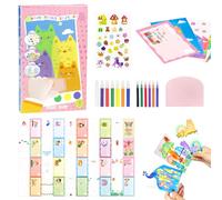 Suevut Magic Paint for Children, 20-Piece Scratch Picture Set with Pens & Scrapers - Paint by Numbers DIY Creative Set for Girls and Boys from 6 Years, Painting Tablecloth Scratch Pictures Art Craft