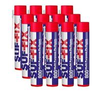 SUF-FIX Expanding Foam Straw Type | 750ml Multipurpose Foam for Gaps and Cracks | Expanding Foams Heat and Sound Insulation Sealing Material Mildew Proof Waterproof (Yellow, 12 Pack)