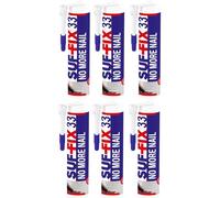 SUF-FIX No More Nails Heavy Duty Mounting Adhesive 6x 440g | Contractor Grade Multipurpose Strong Glue for Wood, Metal & Plastic | Powerful Grab for Interior Wall Repair & Mounting (White, 6 Pack)