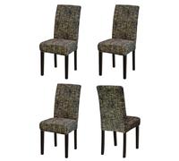 Sufdari Chair Covers 4,Stretch Dining Chair Covers, Spandex seat Covers for Dining Chairs,Elastic Washable Chair Protectors for Dining Room,Hotel,Restaurant,Banquet (4,Hemp Coffee