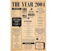 sufe 2004 Poster - Gift for 21st Birthday Present 21st Birthday Card - Unframed Wall Art Poster for Living Room