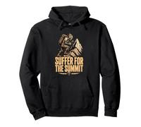 Suffer For The Summit Gritty Hiker Dark Humor Trekking Pullover Hoodie