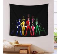SUFFERBOW 3D Power Rangers Print Wall Blanket Home Decoration Bedding Poster Wall Art Tapestry Tapestry Wall Hanging Soft Polyester for Bedroom Living Room, Dorm & Room Decor 180cmx230cm