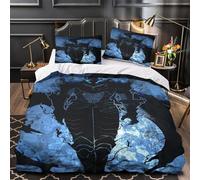 SUFFERBOW Igris Comforter Covers 3D Printed Solo Leveling for Boys Girls Duvet Cover Quilt Cover Bedding Set with Zipper Closure with Pillow Cases Soft Microfiber 3 Pieces Super King（260x220cm）