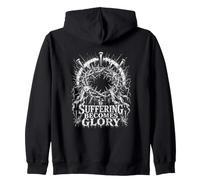 Suffering Becomes Glory Thorn Christian Zip Hoodie