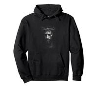 Suffering Jesus Christ with Crown Of Thorns Portrait Pullover Hoodie