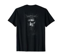 Suffering Jesus Christ with Crown of Thorns Portrait T-Shirt