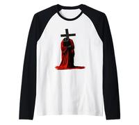 Suffering Messiah Art | Dark Christian Symbolic Design Raglan Baseball Tee
