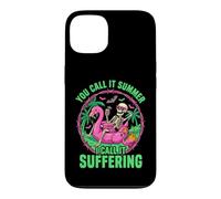 Suffering Summer Skeleton Flamingo Float Humor Case for iPhone 13