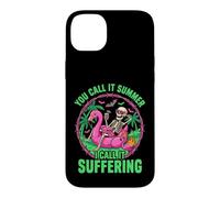Suffering Summer Skeleton Flamingo Float Humor Case for iPhone 14 Plus