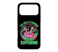 Suffering Summer Skeleton Flamingo Float Humor Case for iPhone 17 Pro Max