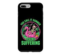 Suffering Summer Skeleton Flamingo Float Humor Case for iPhone 7 Plus/8 Plus
