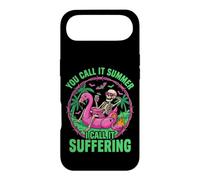 Suffering Summer Skeleton Flamingo Float Humor Case for iPhone Air