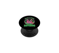 Suffering Summer Skeleton Flamingo Float Humor PopSockets Adhesive PopGrip