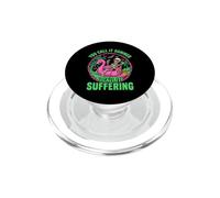 Suffering Summer Skeleton Flamingo Float Humor PopSockets PopGrip for MagSafe