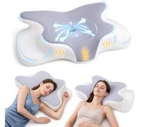 Suffering With Neck Pain? Cervical Memory Foam Cooling Pillow | Neck & Shoulder Pain Relief | Orthopedic Contour Pillow for Side & Back Sleepers | Cold Pillow That Stays Cool All Night