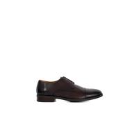 Dune London Mens Suffix Leather Toe Cap Lace Up Derby Size UK 10 Flat Heel Derby Shoes Brown