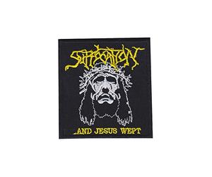 Suffocation and Jesus Wept Brutal Tech Patch Badge Embroidered Iron on Applique Souvenir Accessory