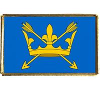 Suffolk County England Gold Colour Badge With A Velveteen Bag