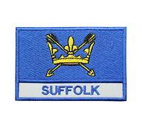 Suffolk County Flag Logo Iron On Sew On Embroidered Patch Badge Applique for Clothes Shirts Jeans etc
