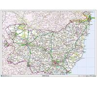 Suffolk County Map-Plastic Coated