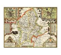 Suffolk Historical Map 1000 Piece Jigsaw Puzzle (1610) KDMD Beige 1000 Pieces