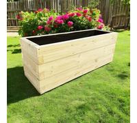 Suffolk Planter - Wood - L120 x W30 x H30 cm Buttercup Farm Brown One Size