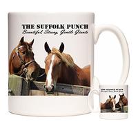 Suffolk Punch,11 oz Ceramic Gift Mug. Beautiful Strong Gentle Giants. Dishwasher and Microwave Safe. Suffolk Punch Horse Gift