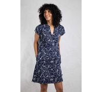 Suffolks Cotton Printed Jersey Dress Weird Fish Dark Navy 8