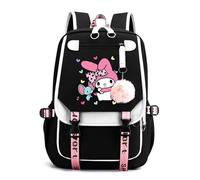 Suffolly Kawaii Backpack Children's Leisure Waterproof School Bags Large Capacity School Backpacks Durable Primary And Secondary School Children's Backpack With Usb Port Cute Backpack (C)