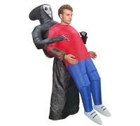Suffolly performance skeleton party black ghost inflatable costume (Suit A)