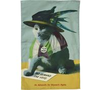 Suffragette Cat Organic Cotton Tea Towel