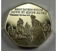 SUFFRAGETTE EMILY DAVISON KILLED Silver Commemorative Coin 20TH CENTURY NEWS 'THE CENTURION' SERIES Albums/50p Coin Hunt Collectors Epsom Derby 1913 Votes for Women