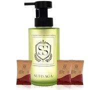 SUFISAGA Eco-Friendly Foaming Hand Soap Kit | Refillable Glass Bottle + 3 Soap Tablets | Zero Waste, Sustainable, Plastic-Free Hand Wash Refill Set (Makes 1050 ml Total)