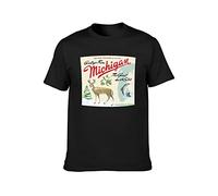 Sufjan Stevens Michigan Unisex 100% Cotton Short-Sleeve T-Shirts Black S