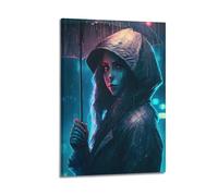 SUFOGBVG Girl Holding An Umbrella Poster Poster Decorative Painting Canvas Wall Posters And Art Picture Print Modern Family Bedroom Decor Posters 20x30inch(50x75cm)