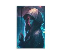 SUFOGBVG Girl Holding An Umbrella Poster Poster Decorative Painting Canvas Wall Posters And Art Picture Print Modern Family Bedroom Decor Posters 20x30inch(50x75cm)