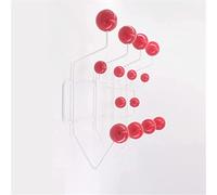 SUFRIN Practical Coat Rack, Classic Hang it All Coat Rack, Mid Century Modern Wall Mounted Coat Hooks with Painted Solid Wooden Walnut Balls Wood Color Coat Hanger for Scarves, Purses