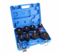 Sufrk 9 Pcs Turbo System Leakage Tester Turbocharger Air Pressure Boost Test Kit with Pressure Gauge Tester